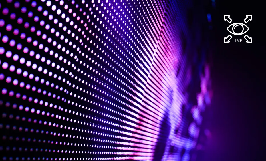 Большой угол обзора LED